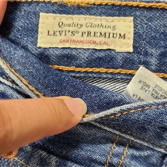 Levi's 501 Premium Skinny Blue Jeans Size Small - Picture 7 of 10